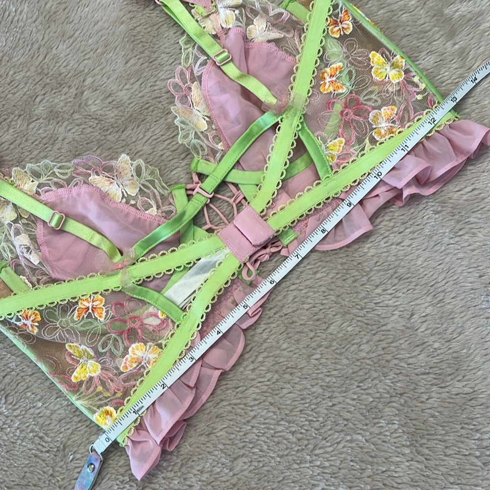 FOR LOVE & LEMONS X VICTORIA’S SECRET Sunset Butterfly Ruffle Bustier - Picture 10 of 13